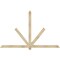 Ekena Millwork Kennewick Rough Sawn Timber Gable Bracket, Douglas Fir, 96"W x 60"H x 4"D x 4"F, 15/12 Pitch GBW096X60X0404KEN00RDF - alternate 1